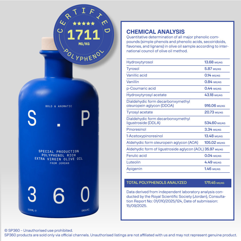 SP360 500ml Extra Virgin Olive Oil Bottle (New Season)