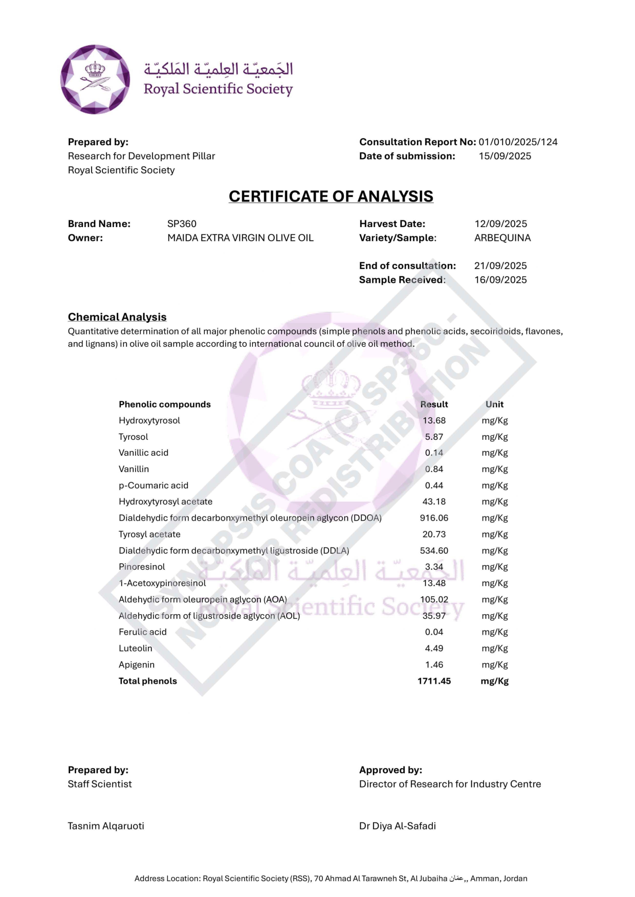 LATEST SEPTEMBER HARVEST - SP360 500ml Extra Virgin Olive Oil Bottle (PRE-ORDER)